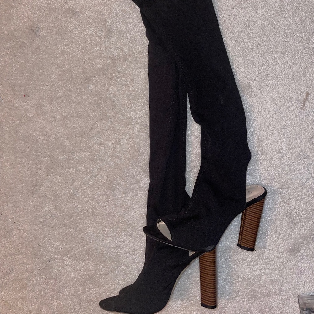 Over the knee heeled boots
